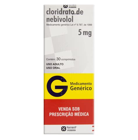 nebiv|Cloridrato de Nebivolol 5mg 30 comprimidos Biolab Genérico